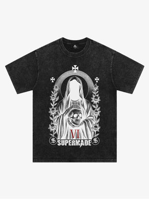 Thesupermade Dark Gothic Headless Skull Death T-shirt 