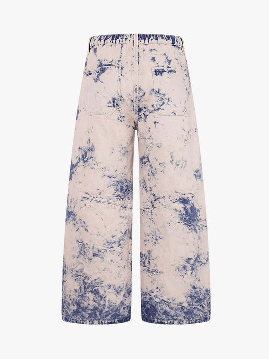 Vintage Ombré Acid Wash Wide-Leg Jeans 