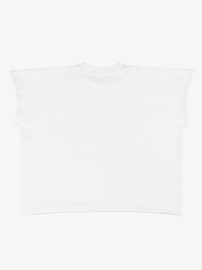 Oversized Crop Top with Bold Graphic Print and Edgy Skeleton Design 