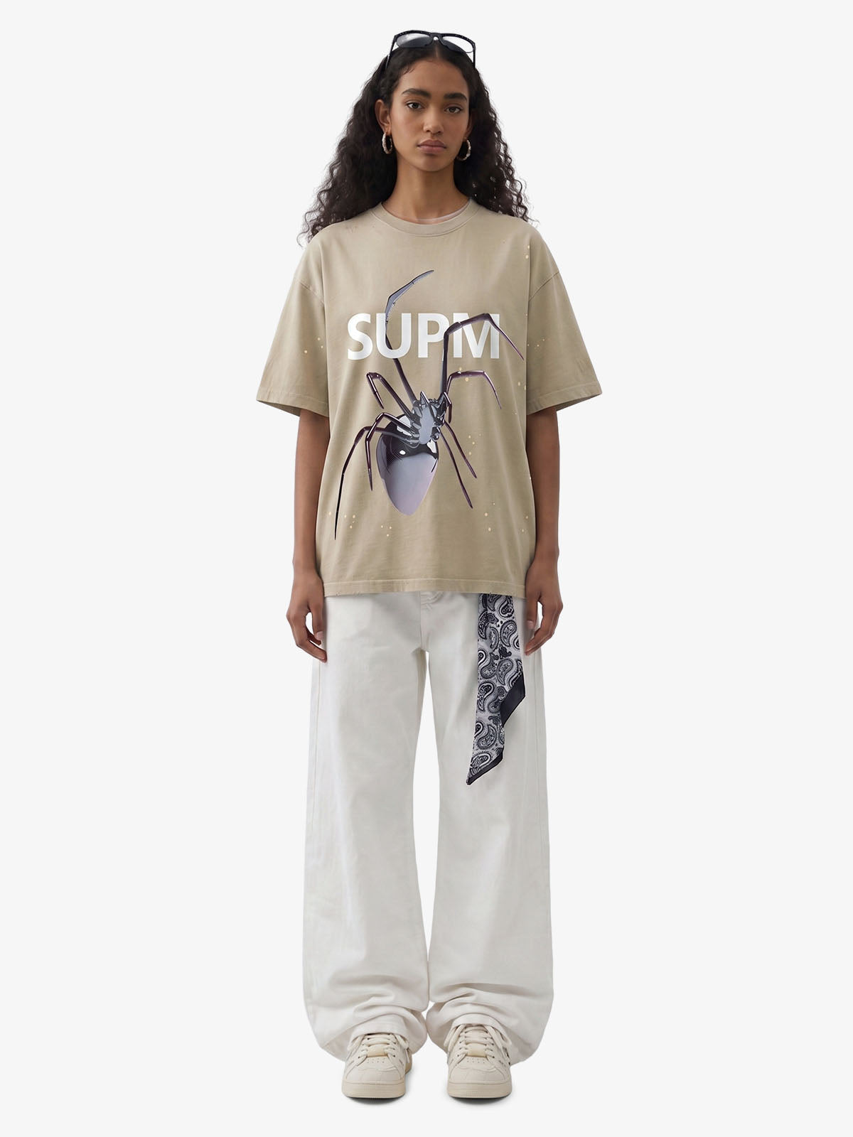 Vintage Spider Graphic Washed T-Shirt 