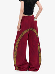 Crest Graphic Wide-Leg Sweatpants