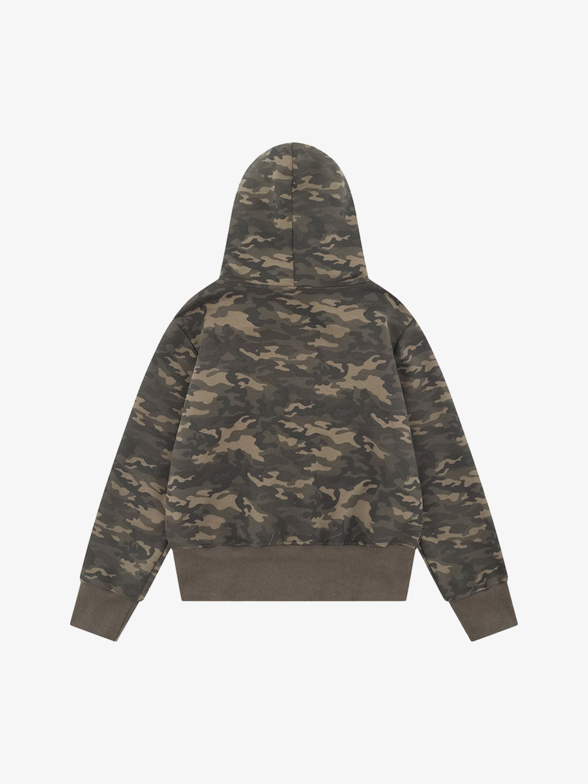 Camouflage Hooded Jacket with Faux Fur Trim - Perfect for Winter Outdoors 