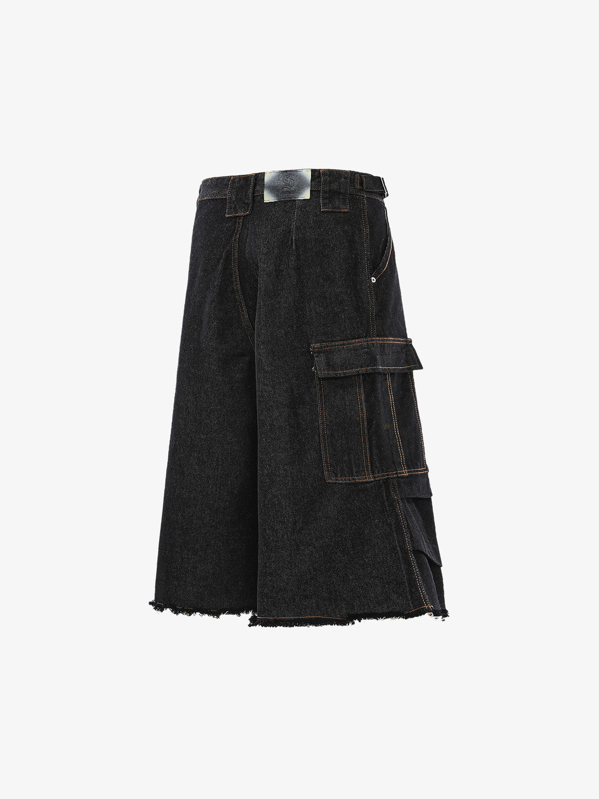 Vintage Contrast Stitch Cargo Shorts