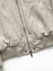 Washed Deconstructed Multi-Pocket Hooded Jacket