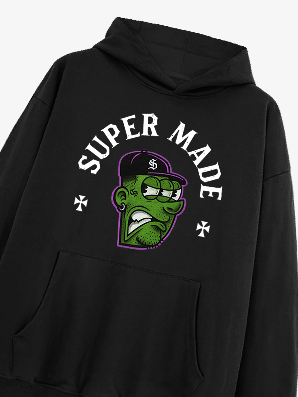 Stylish Graphic Hoodie with Unique Monster Design for Casual Wear 
