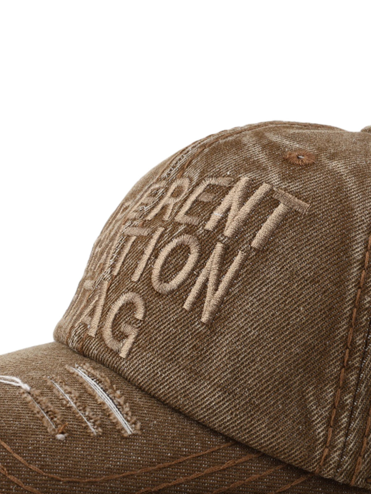 Washed "DIFFERENT GENERATION" Denim Baseball Cap