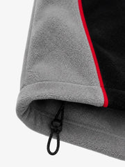 Tai Chi Embroidered Panelled Fleece Sweatpants
