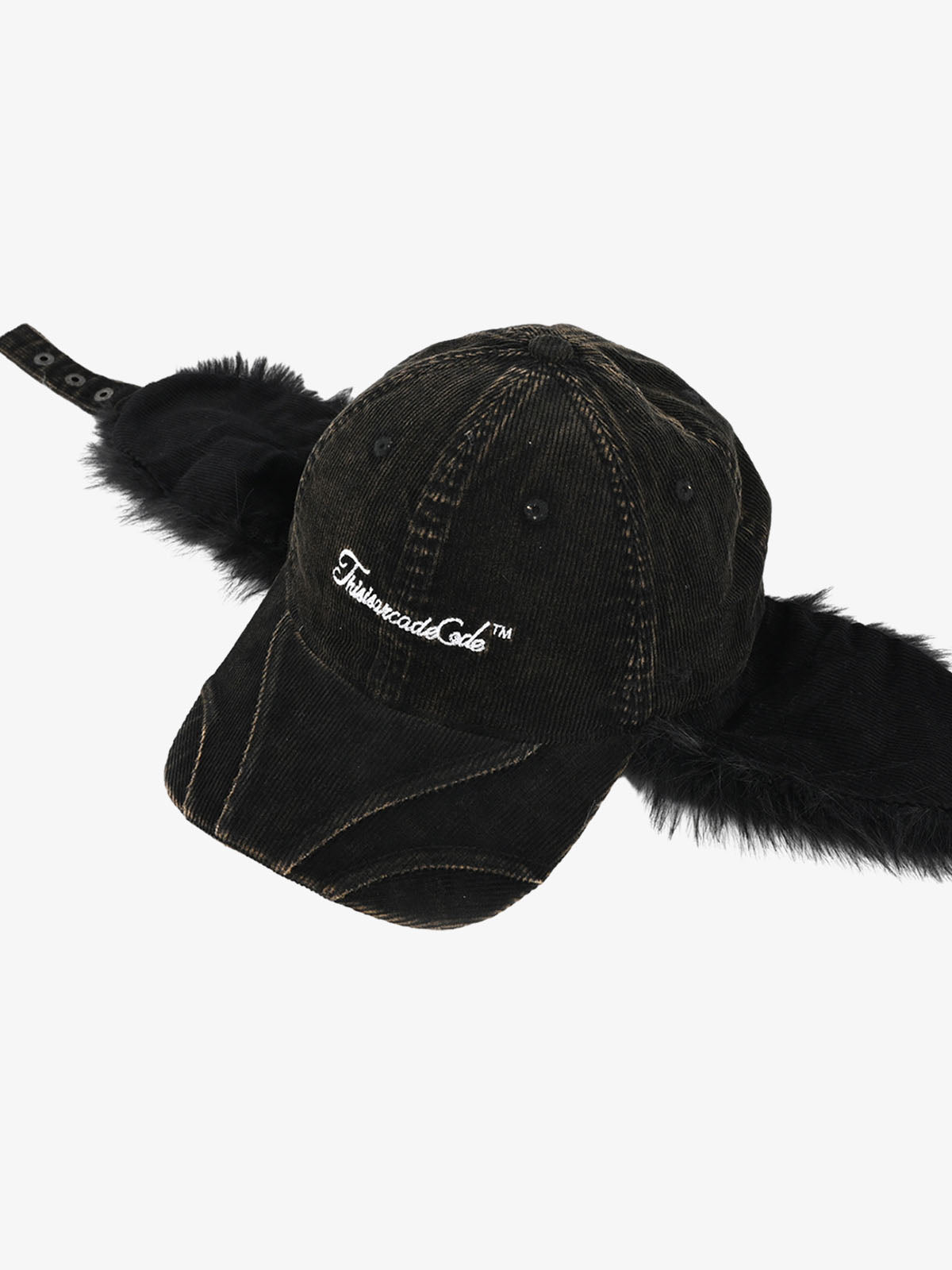 Street-style Retro Distressed Corduroy Duckbill Cap