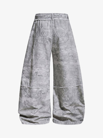 Tie-Dye Drawstring Wide-Leg Pants