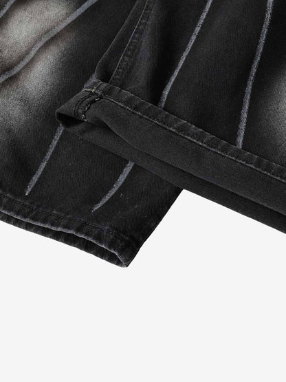 Butterfly Spray Graphic Camo Pocket Barrel Jeans