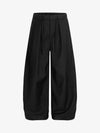 Pleated Drawstring Scimitar Track Pants 
