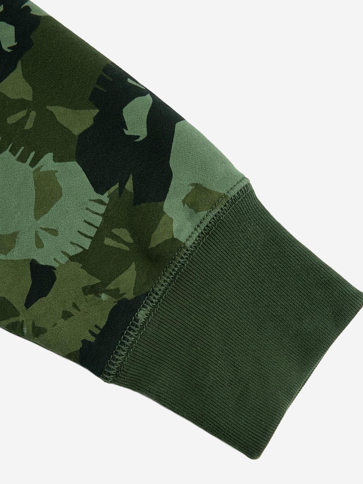 Skull Camo Graphic Zip Hoodie
