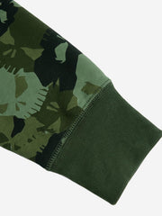Skull Camo Graphic Zip Hoodie
