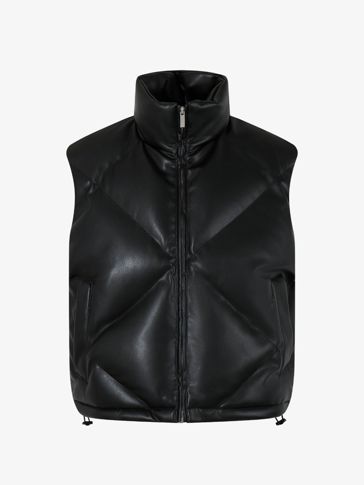 Quilted High-Neck Vest for Modern Urban Style 