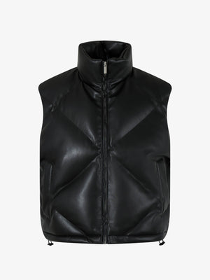 Quilted High-Neck Vest for Modern Urban Style 