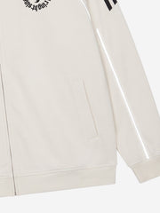 Reflective Stripe Logo Embroidered Tracksuit