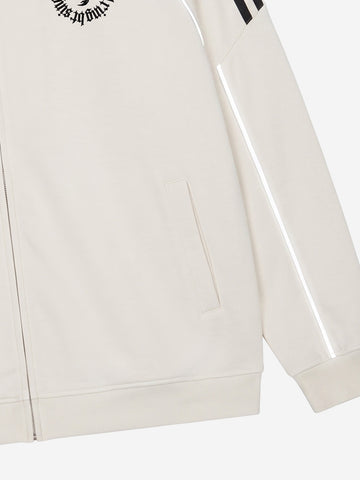 Reflective Stripe Logo Embroidered Tracksuit