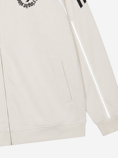 Reflective Stripe Logo Embroidered Tracksuit