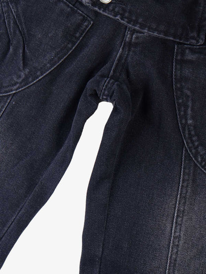 Low Rise Multi-Zip Bootcut Jeans