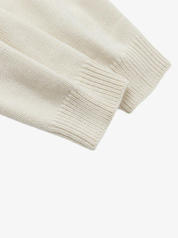 Jacquard Hooded Knit Cardigan