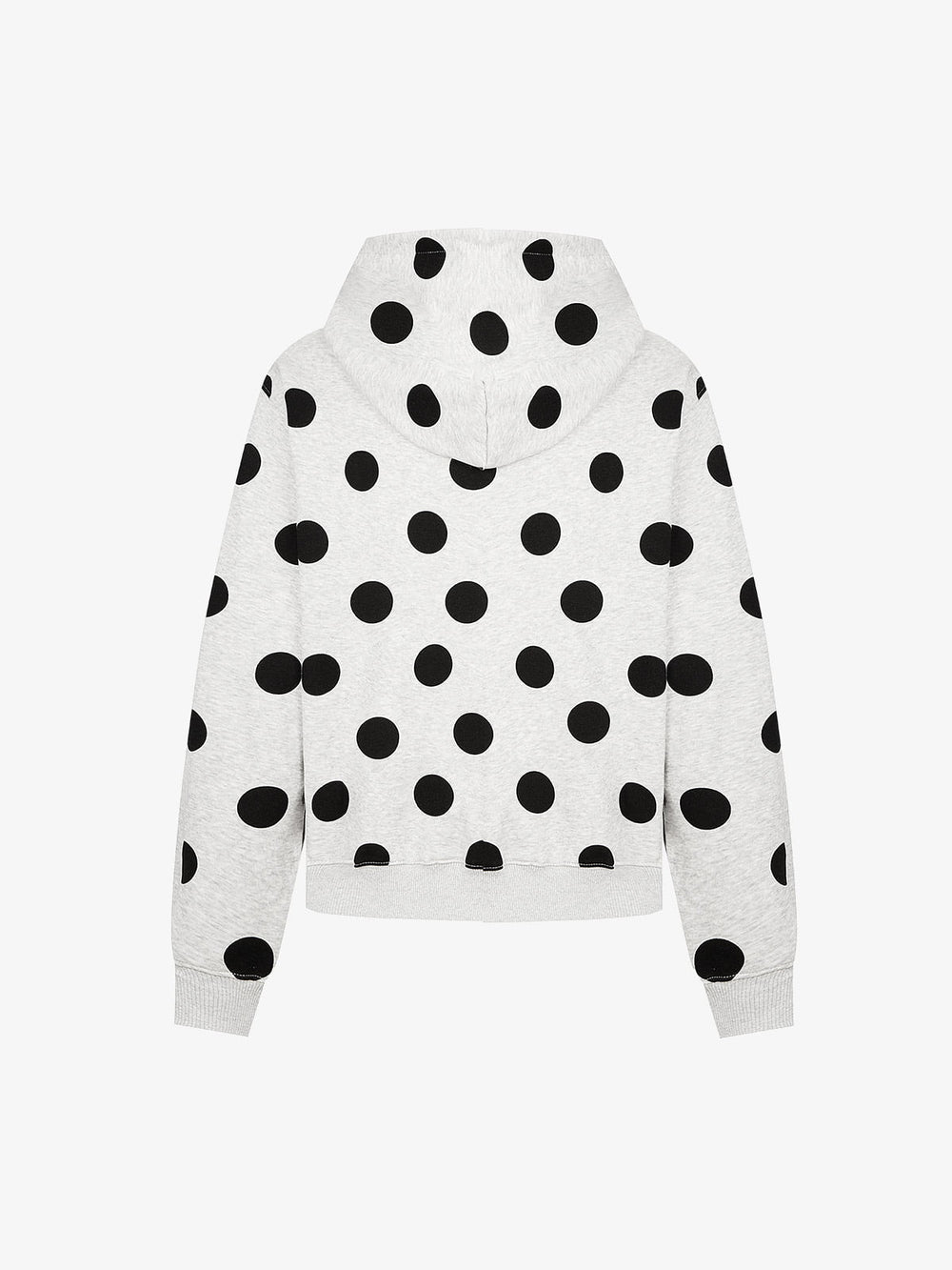 Big Zipper Dot Boxy Zip-Up Hoodie