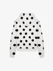 Big Zipper Dot Boxy Zip-Up Hoodie