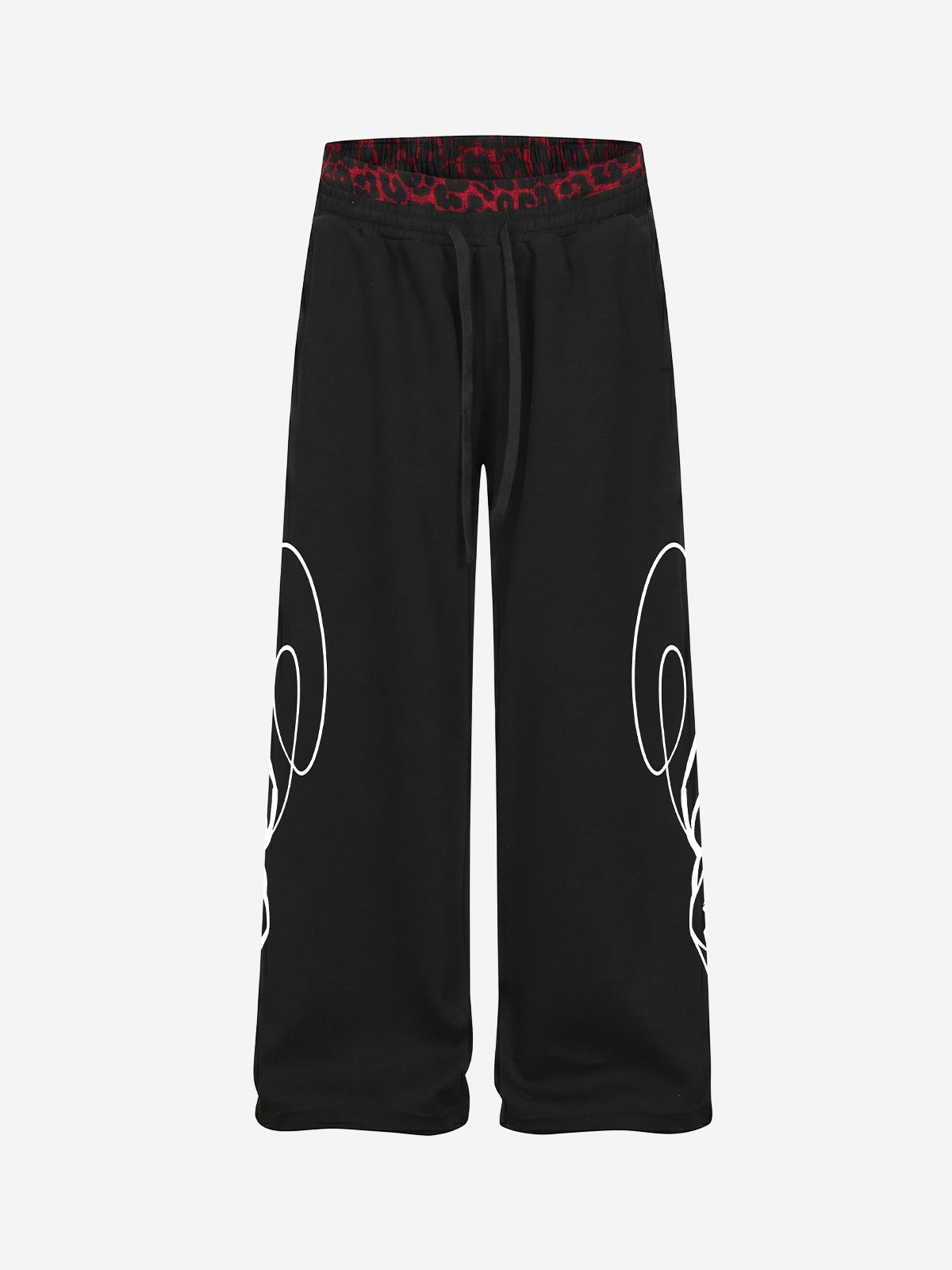 Contrast Leopard Patchwork Casual Pants