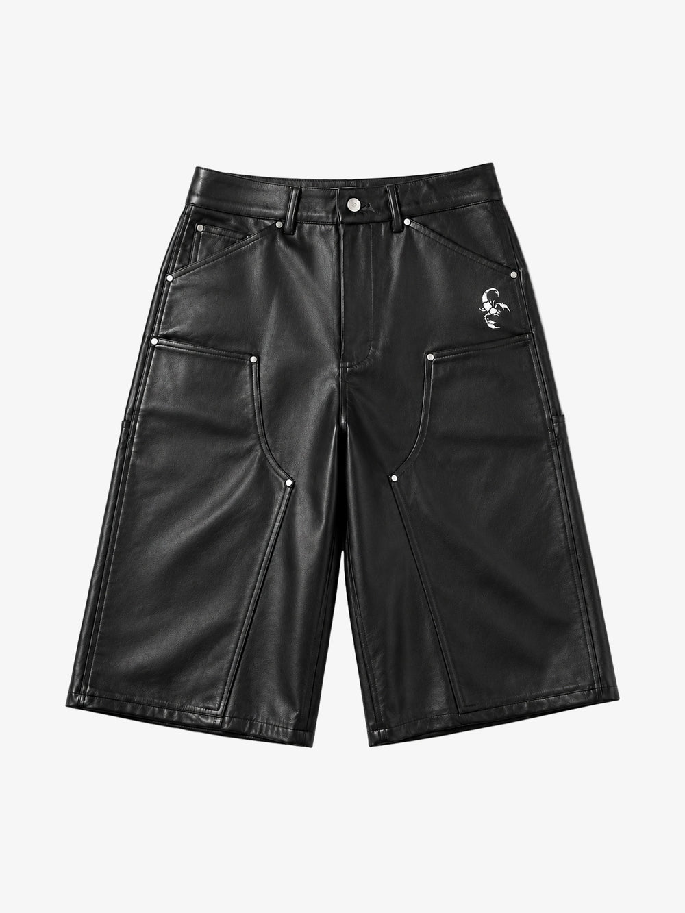 Leather Knee Detail Cargo Pants