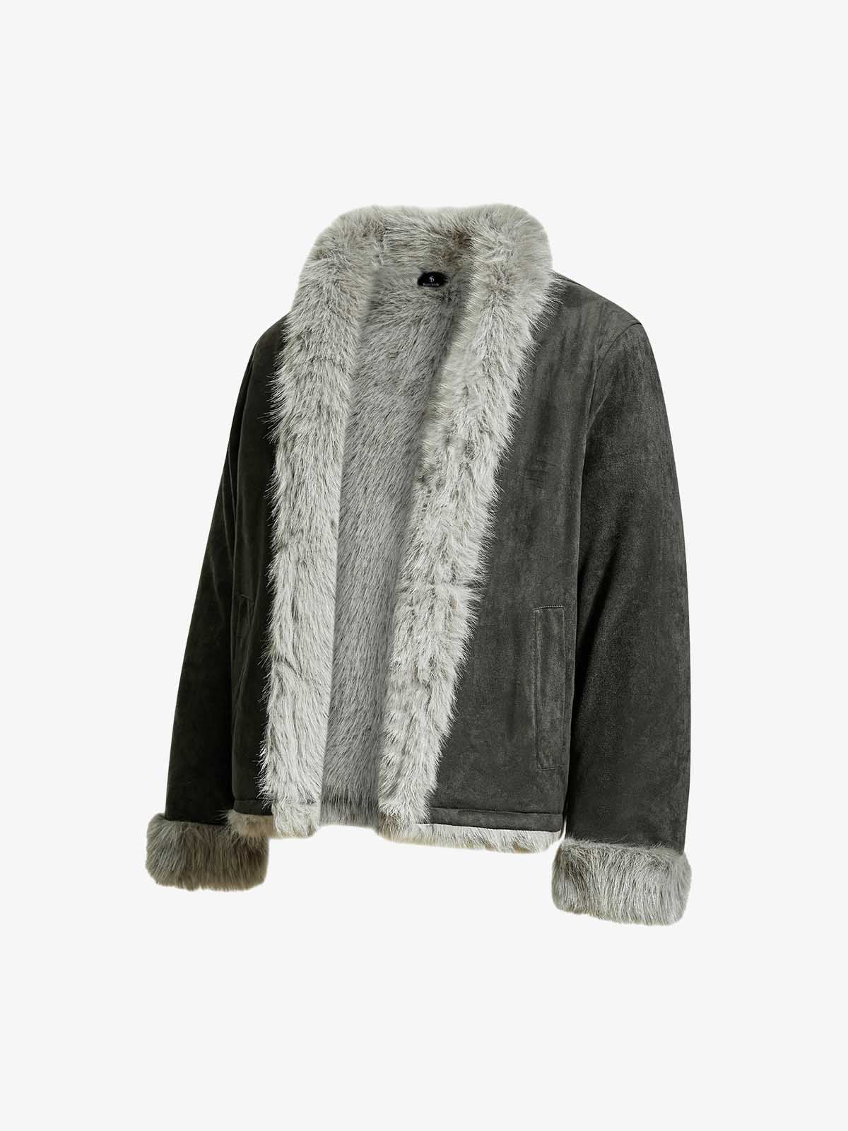 Stylish Faux Fur Trimmed Jacket for Winter Warmth and Fashion 