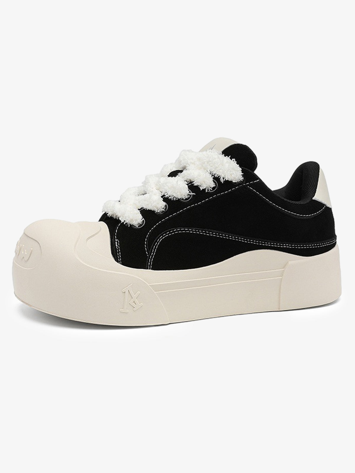 Cozy Winter Sneakers with Fuzzy Laces - Perfect for Casual Outfits and Everyday Wear 