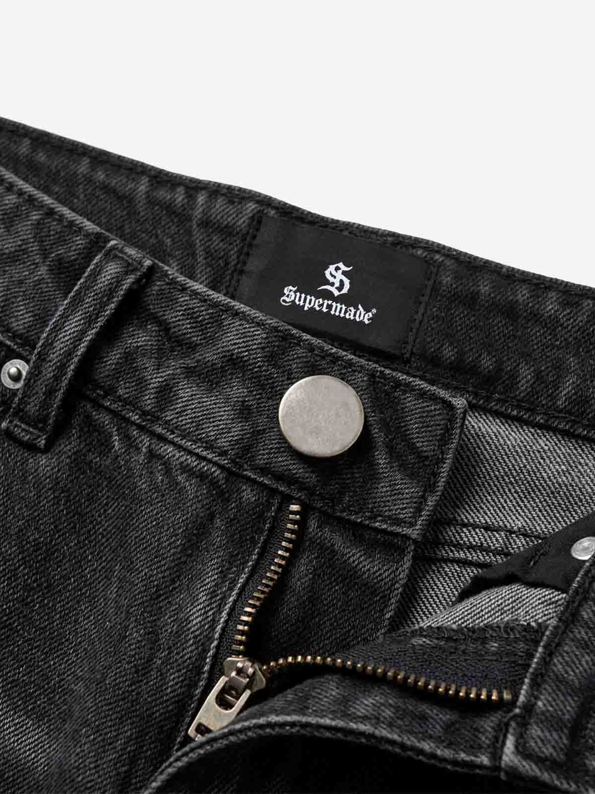 Scorpion Embroidered Appliqué Micro-Flare Jeans