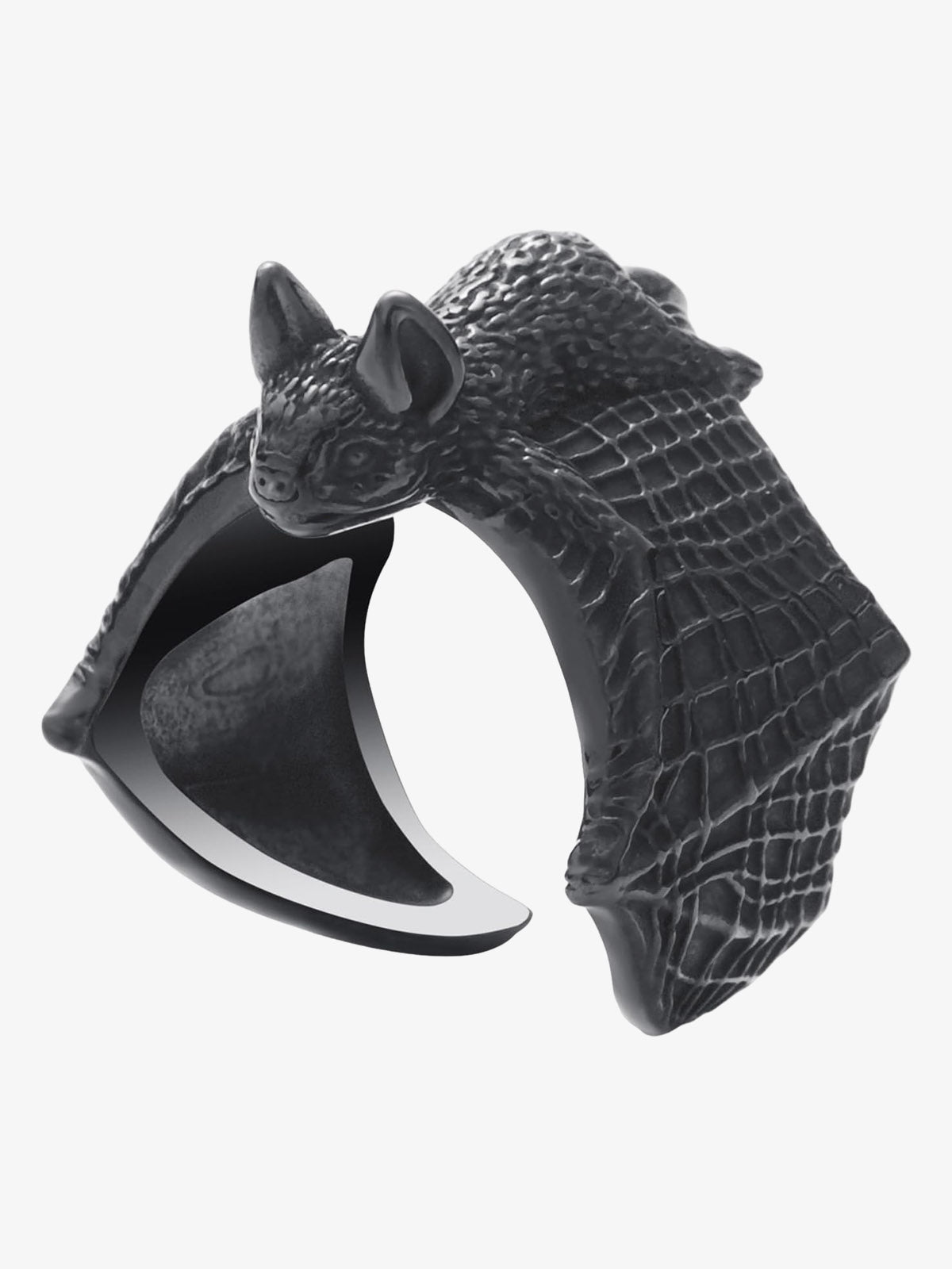 Gothic Bat Open Ring 