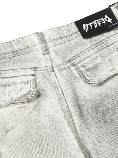 Distressed Multi-Pocket Cargo Shorts 