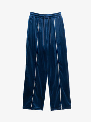 250G Velour Track Pants with White Stripe Design for Men and Women 