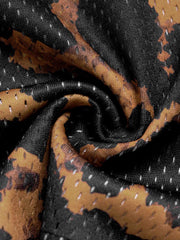 99 Number Leopard Print V-neck Jersey