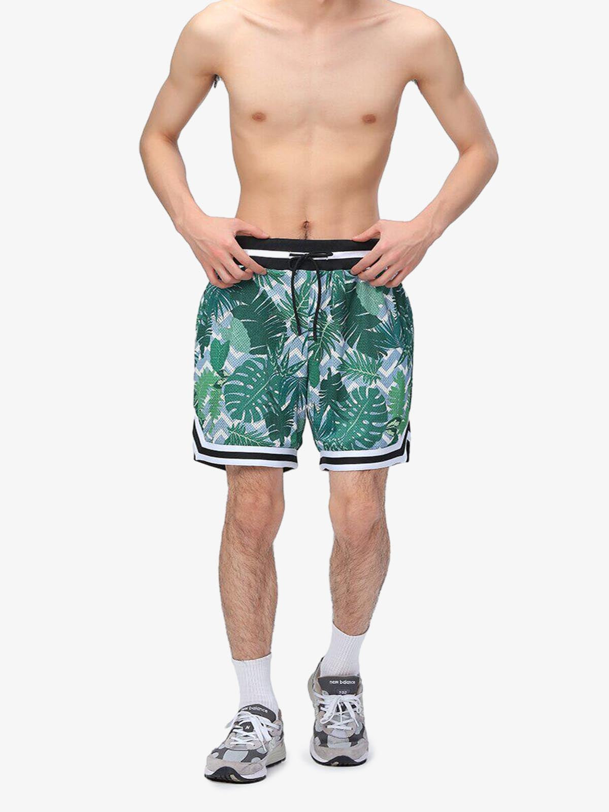 Retro-Basketballshorts aus Mesh mit Kordelzug