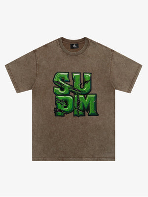Supermade Street Green Thorn Font T-Shirt 