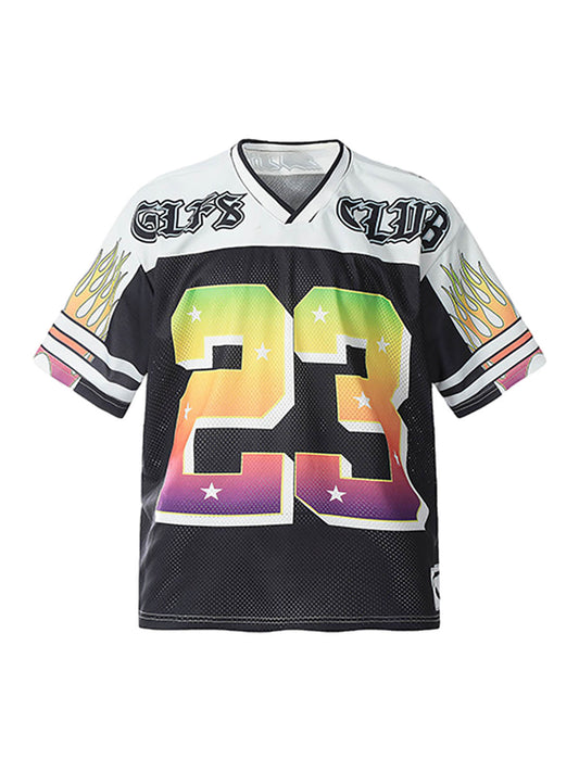 Gothic Style Embroidered Jersey T-Shirt 