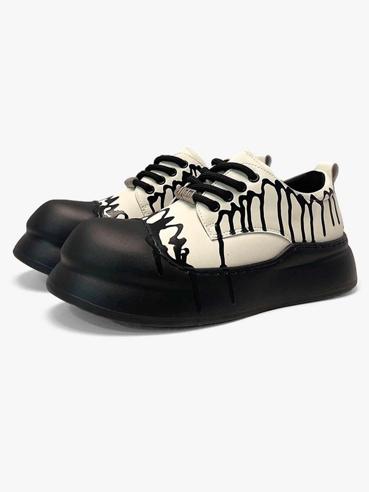Graffiti Derby Platform Toe Shoes 