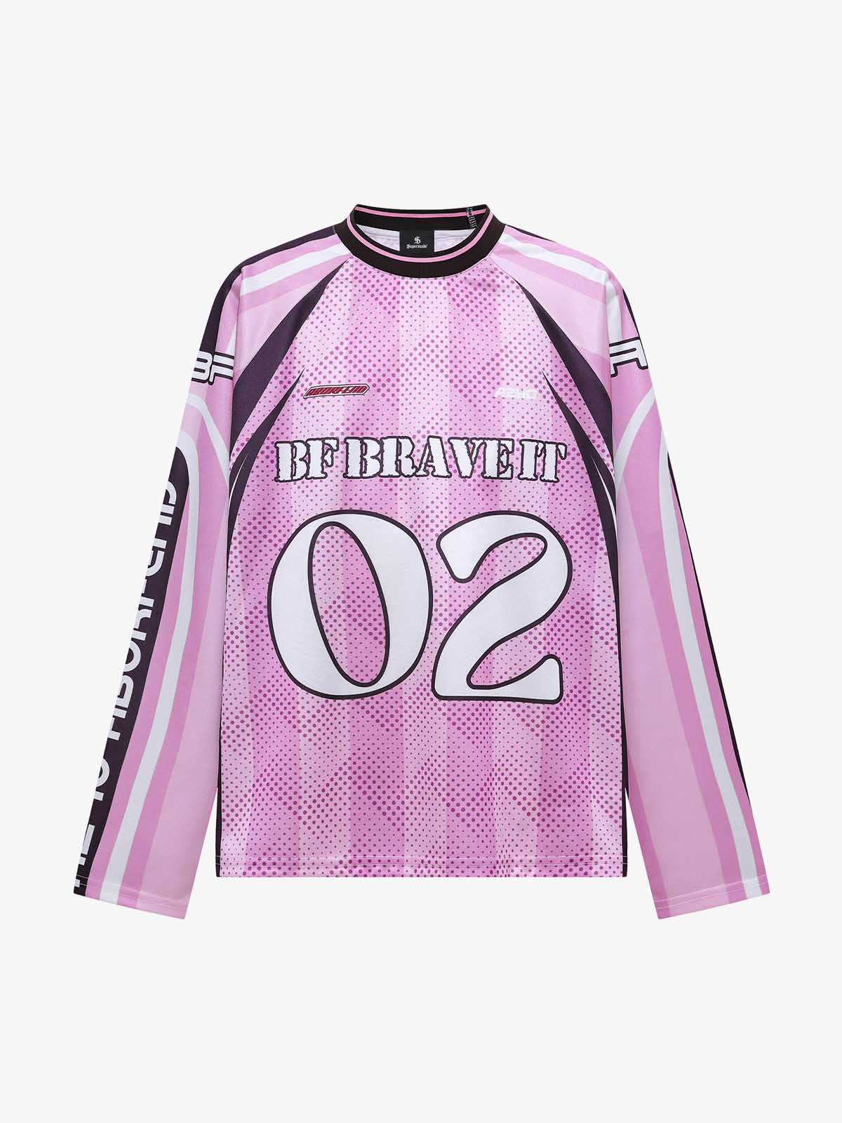 Stylish Long Sleeve Graphic Jersey for Active Wear 