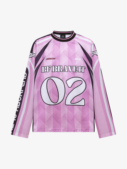 Stylish Long Sleeve Graphic Jersey for Active Wear 