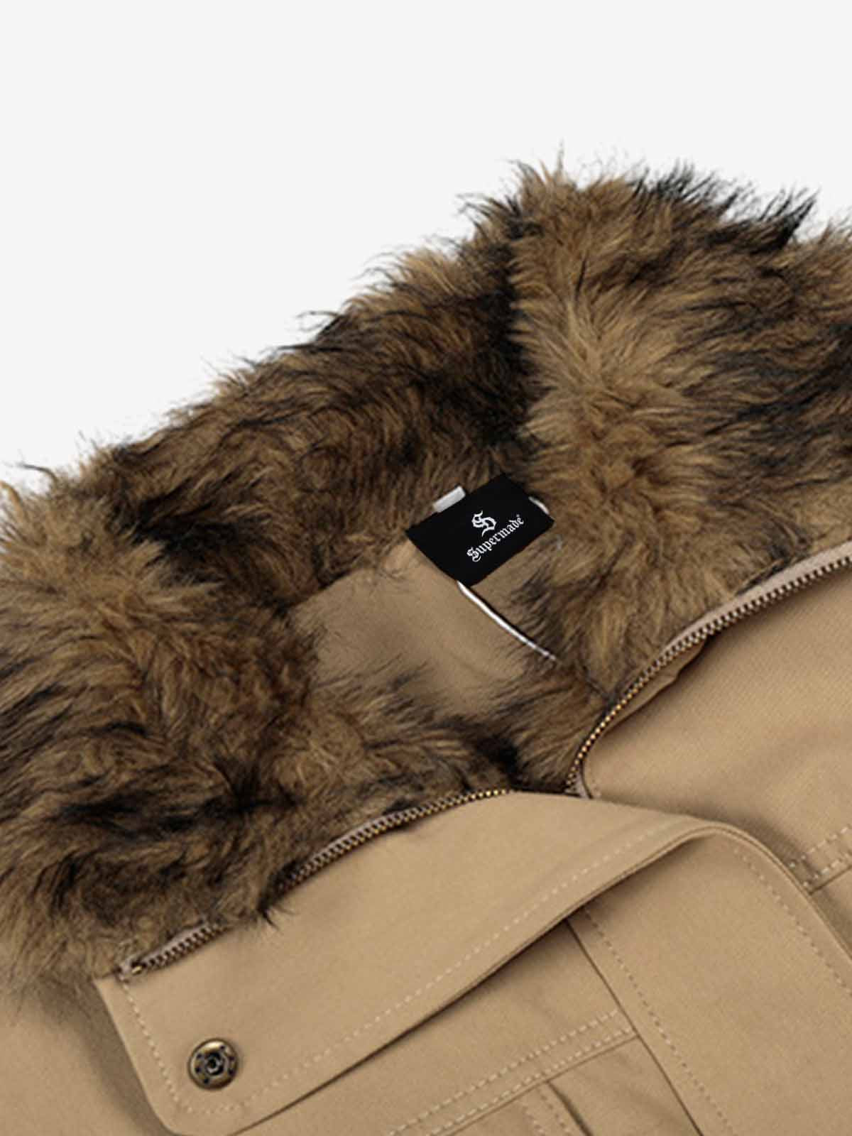 Stylish Unisex Bomber Jacket with Detachable Faux Fur Collar - Perfect for Casual and Trendy Looks 