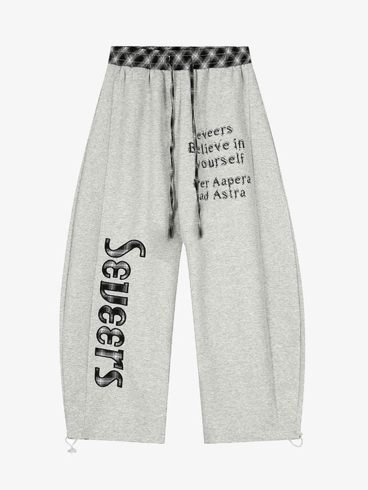Stylish Loose-Fit Lounge Pants with Inspirational Quotes and Bold Lettering 