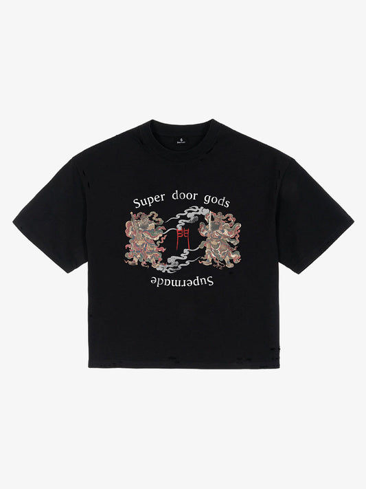 Embroidered Guardian Crop Tee