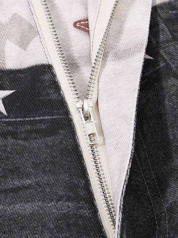 Jeans curvos con efecto de capas 3D