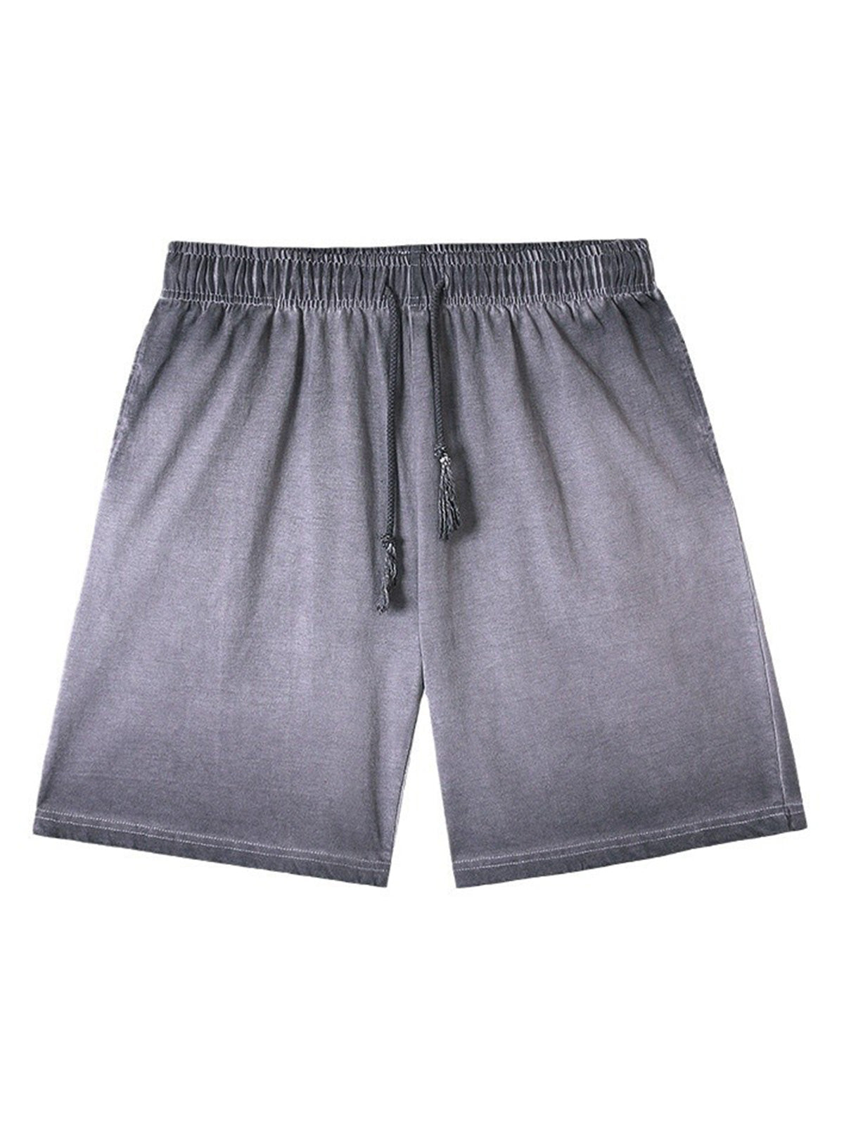 Distressed Washed Drawstring Shorts