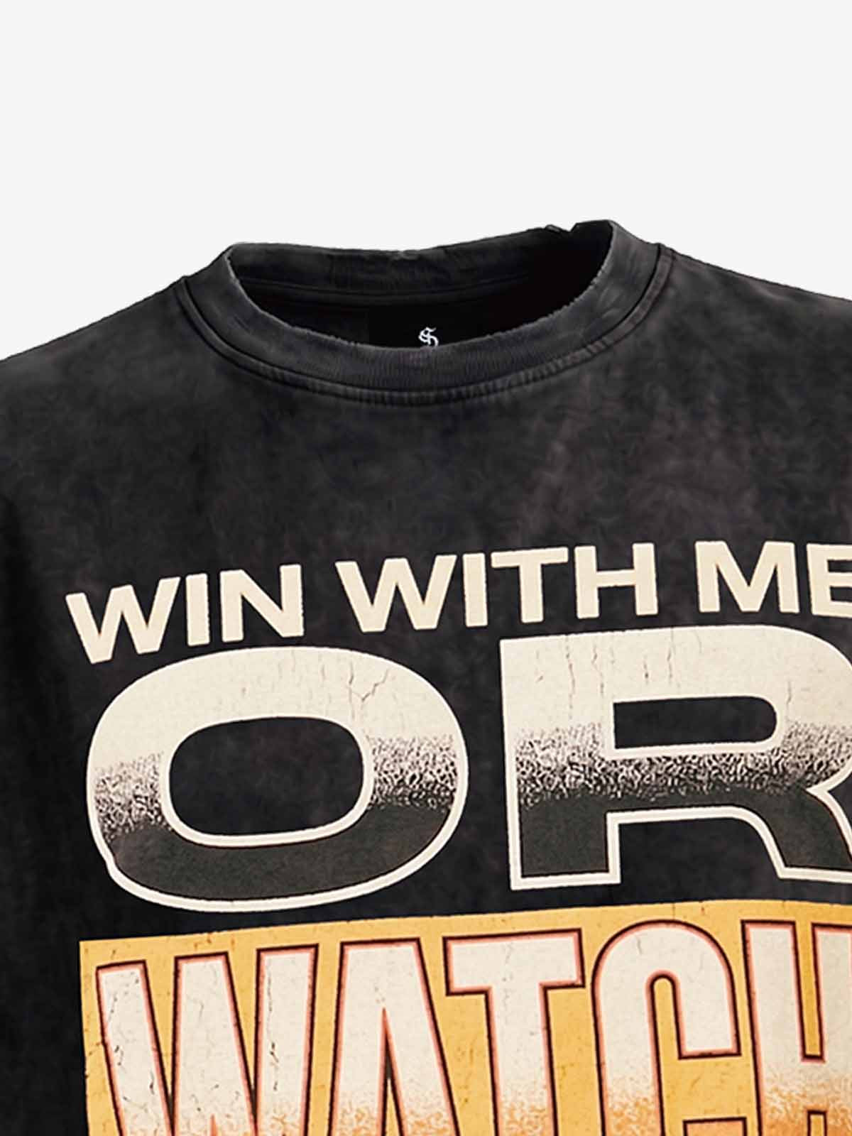 Distressed Slogan Graphic Sleeveless T-Shirt 