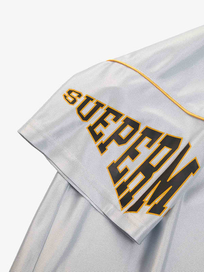 Supermade Patterned Custom V-neck Silver Sport Jersey 