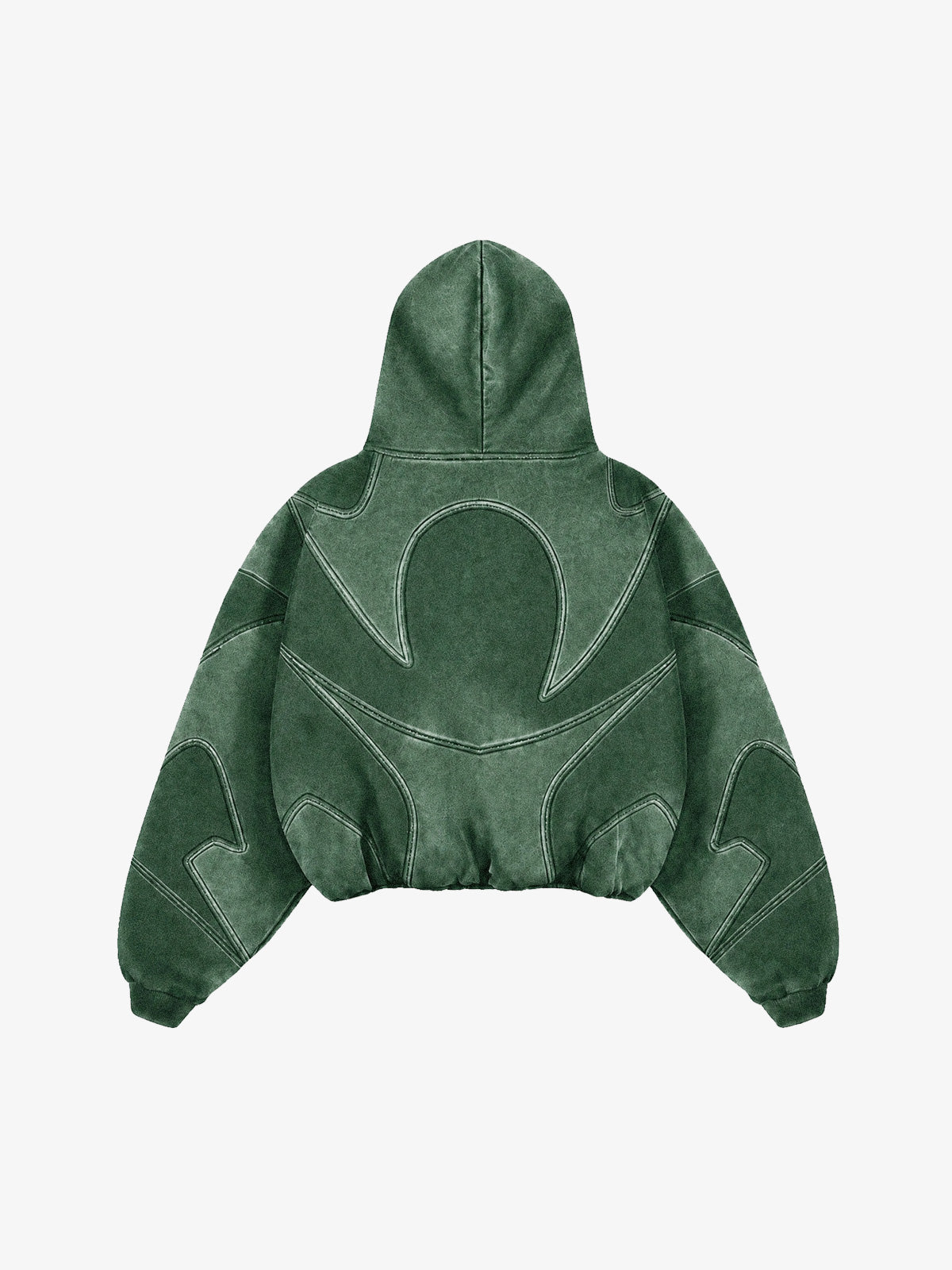 Washed Panel Detail Boxy Hoodie & Wide-Leg Sweatpants Set