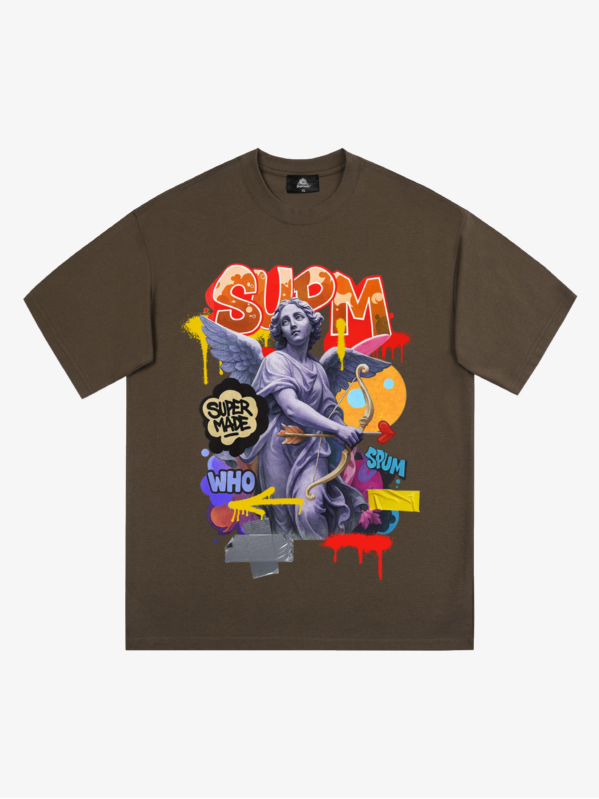 Retro Angel Statue Graffiti T-Shirt 